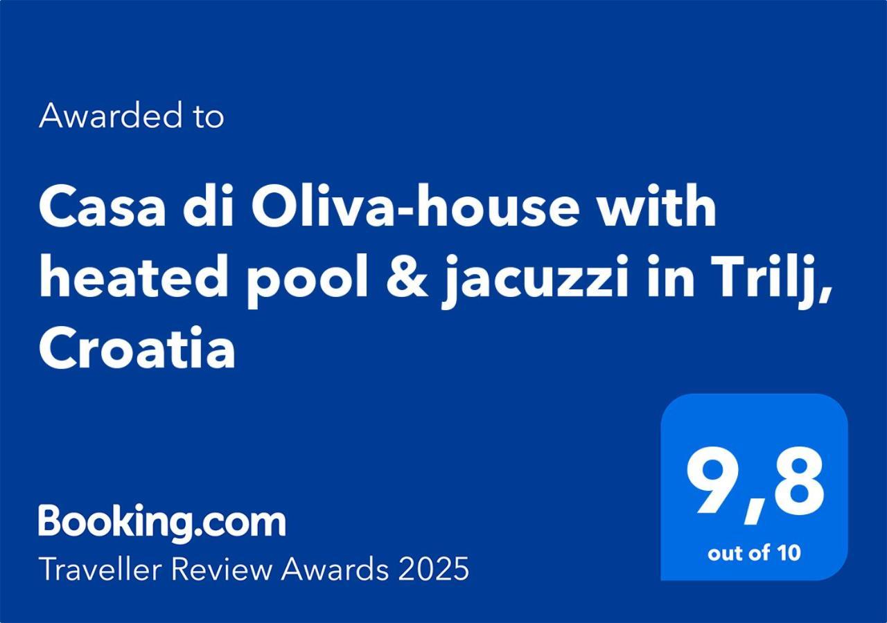 Villa Casa Di Oliva-House With Heated Pool & Jacuzzi In Trilj, Croatia Exterior foto